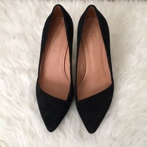 Madewell Mira heels in black suede